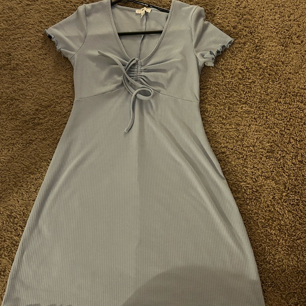 BP Light Blue Ruched Dress | Small